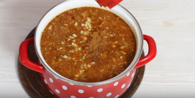 Грузинский суп харчо из баранины.