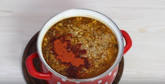 Грузинский суп харчо из баранины.